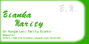 bianka marity business card